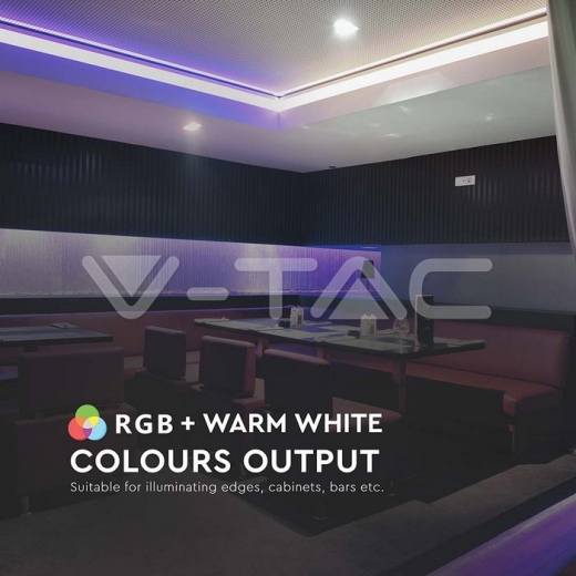 Tira LED 5050 60 LEDs 12V IP20 RGB + 3000K - 10