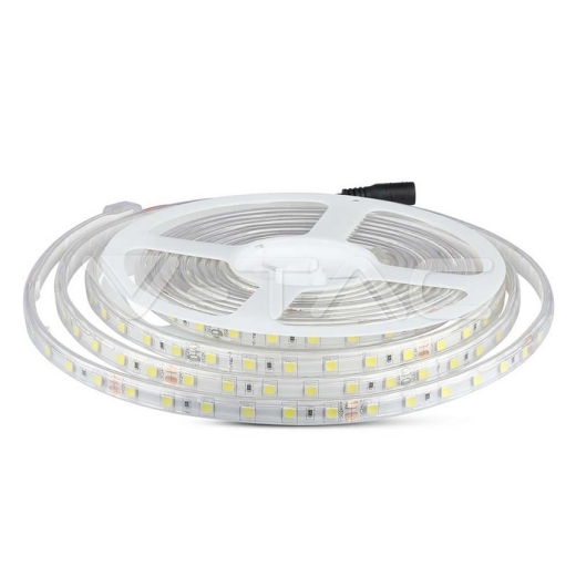 Tira LED 10W 5050 60 LED 24V IP65 6500K, rollo de 5m - 1