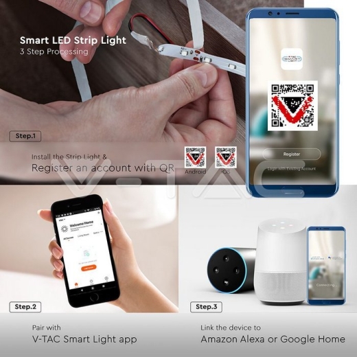 Kit Tira Led 90leds 13W RGB+3IN1 Tuya Smart - 9