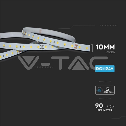 Tira de LED 90 LEDs/m. 24V IP20 6400K 120° 4W/M 200 lm/W - 11