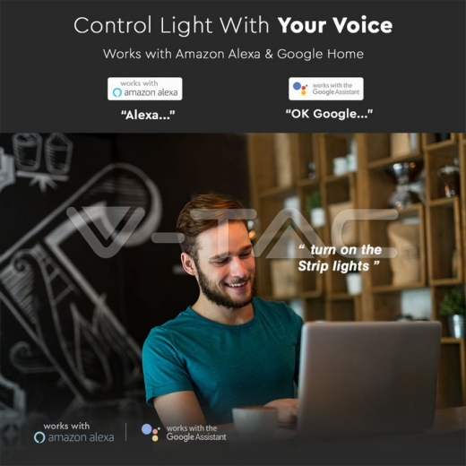 LED Strip Light 28W 5050/54 RGB + 3 in 1 IP65 Alexa Smart - 13