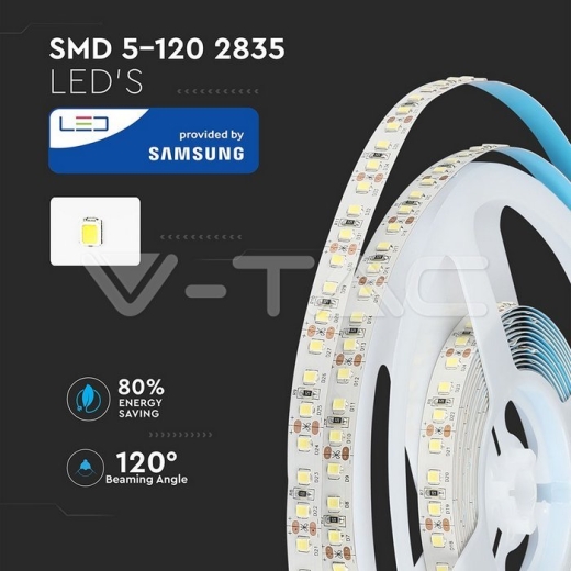 LED Strip SAMSUNG 2835 120 LED 12V IP20 6000K - 6