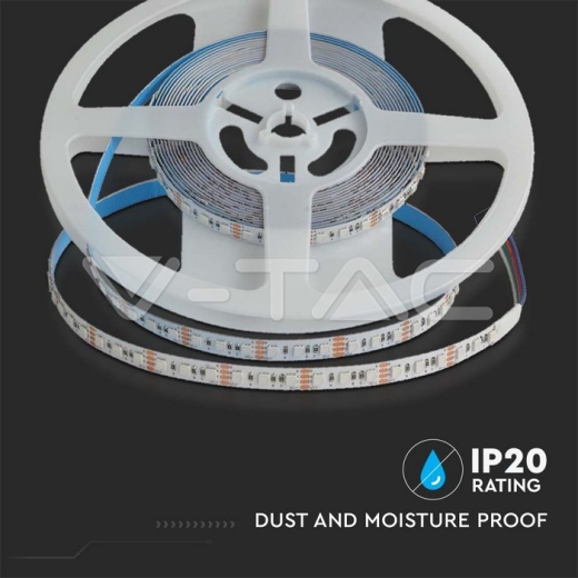Tira LED SMD 3535 120LED Doble PCB IP20 8mm RGB12W/m - 5
