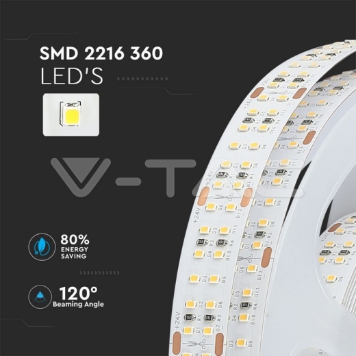Tira de LED SMD2216 360 LEDs IP20 6000K - 4