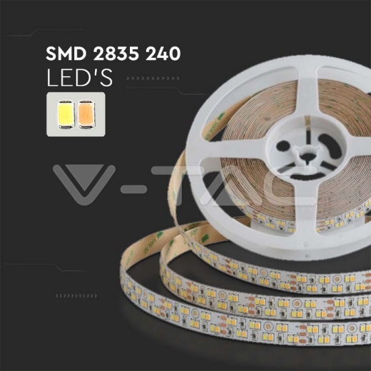 LED Strip SMD 2835 240LED Double PCB IP20 15mm 3in1 21W/m - 3