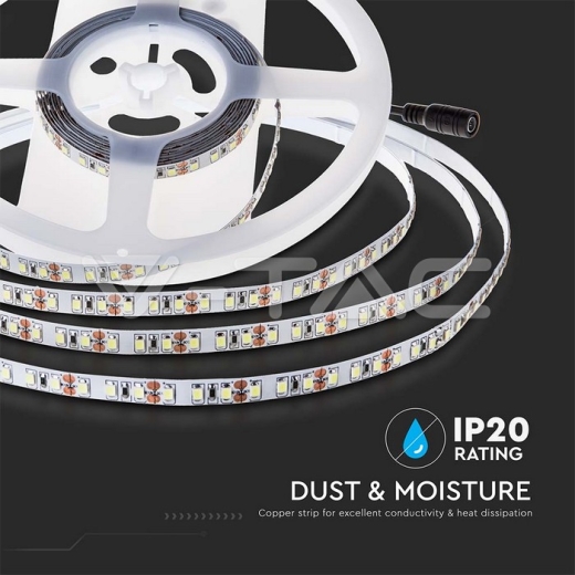 Tira LED SMD2835 120 LEDs High Lumen 24V IP20 6500K Doble PCB 10m Rollo - 4