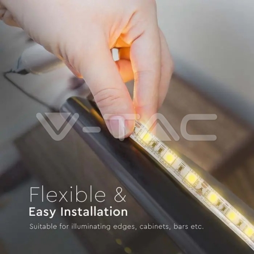 LED Strip SMD2835 120 LEDs 24V IP65 4000K Double PCB 10m Roll - 6