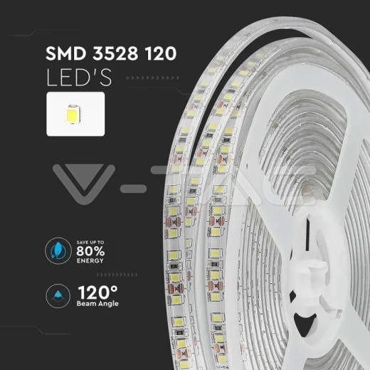 Tira LED SMD3528 120 LEDs 4000K IP65 - 5