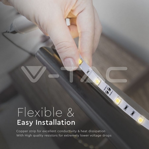 Tira LED SMD5050 30 LEDs 3000K IP20 6W/M - 4