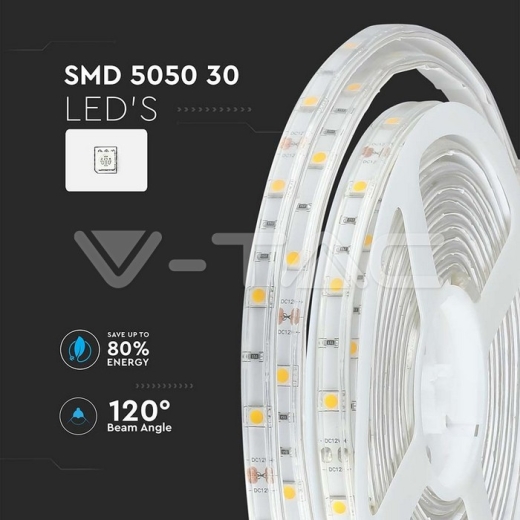 LED Strip SMD5050 30 LEDs 4000K IP65 - 5