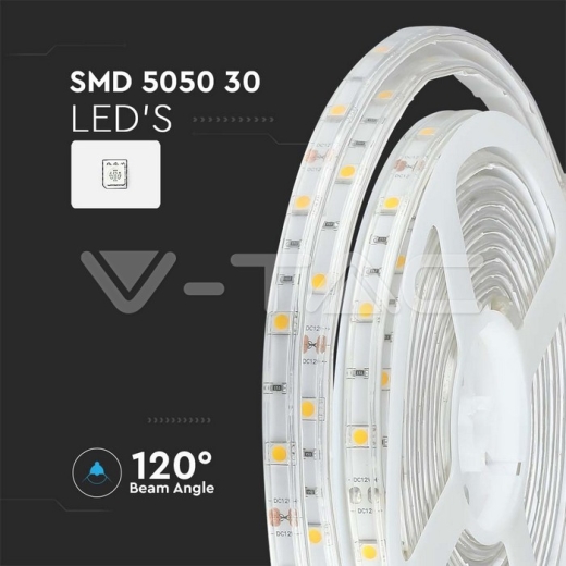 LED Strip SMD5050 30 LEDs 3000K IP65 - 9