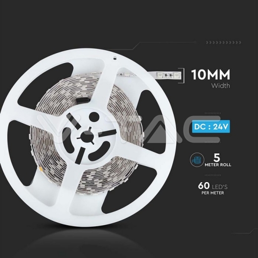Tira LED 10.8W SMD5050 60 LED 4000K 24V IP20, rollo de 5m - 9