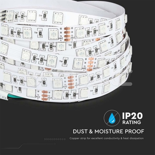 Tira LED SMD5050 60 LEDs 24V 6400K IP20 - 6