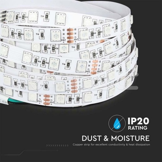 LED Strip SMD5050 60 LEDs 24V RGB IP20 - 6