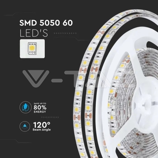 LED Strip SMD5050 60 LEDs 4500K IP65 - 5