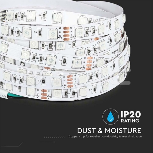 LED Strip SMD5050 60 LEDs 24V RGB IP20 - 6