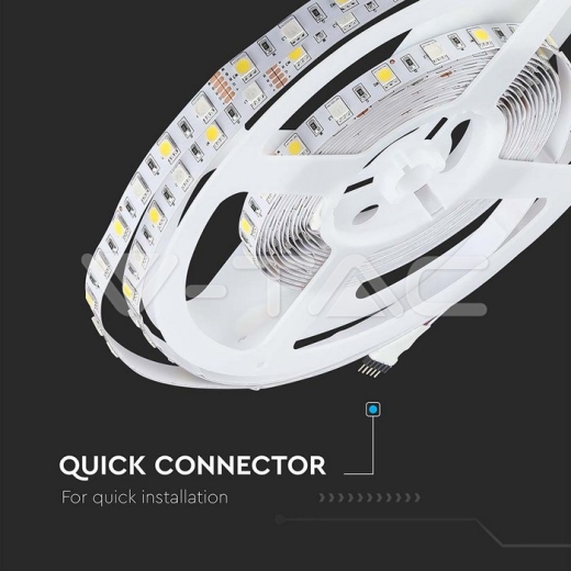 Tira LED SMD5050 60 LEDs IP20 RGB + 6400K - 8