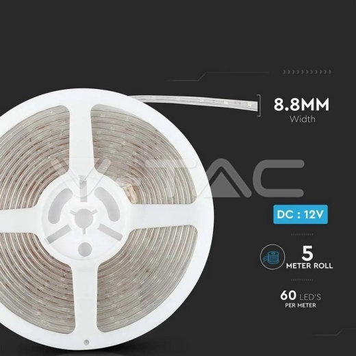 Tira LED SMD3528 60LEDs 6500K IP65 - 9