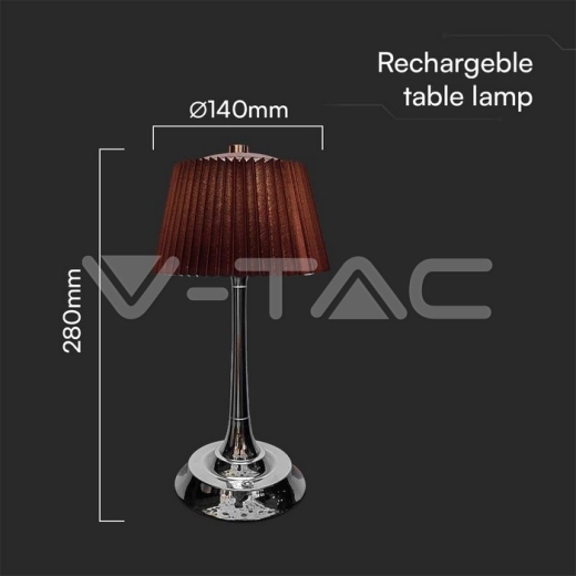 Lámpara de Mesa LED 1.5W 3 en 1 Cromo Marrón - 2