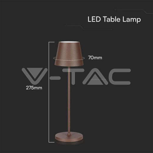 Lámpara de Sobremesa LED 1.5W 3000K IP54 Cuerpo Corten Arena - 6