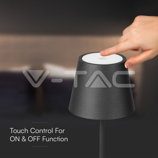 1.5W LED Table Lamp 3000K IP54 Sand Black Body - 8