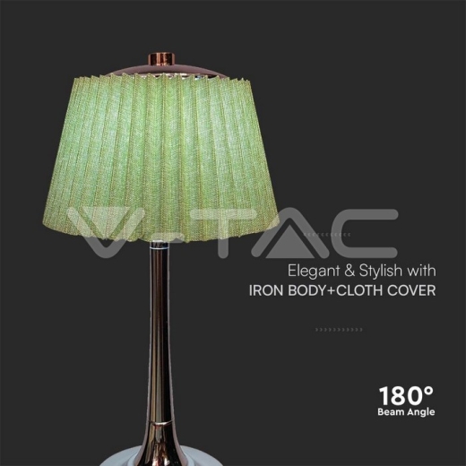 Lámpara de Mesa LED 1.5W 3 en 1 Cromo + Verde Pálido - 3