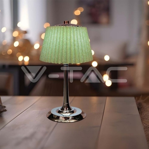 Lámpara de Mesa LED 1.5W 3 en 1 Cromo + Verde Pálido - 9