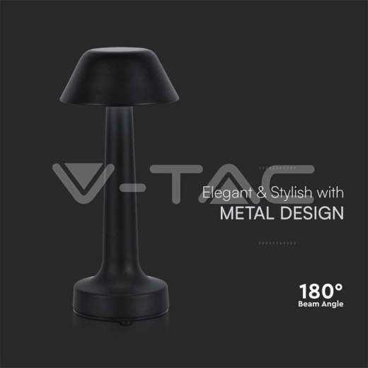 1W LED Table Lamp (D100*230) 3IN1 Black Body - 2