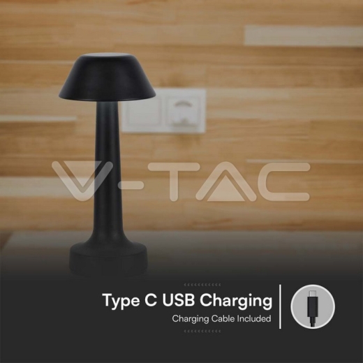 1W LED Table Lamp (D100*230) 3IN1 Black Body - 4