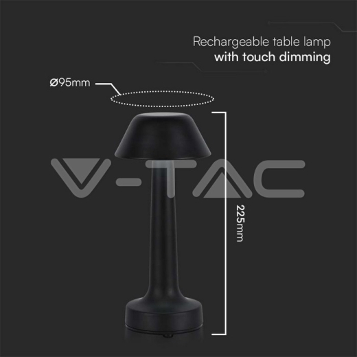 1W LED Table Lamp (D100*230) 3IN1 Black Body - 5