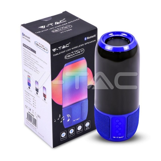 2*3W LED Table Lamp Speaker USB & TF Card Slot Blue - 10