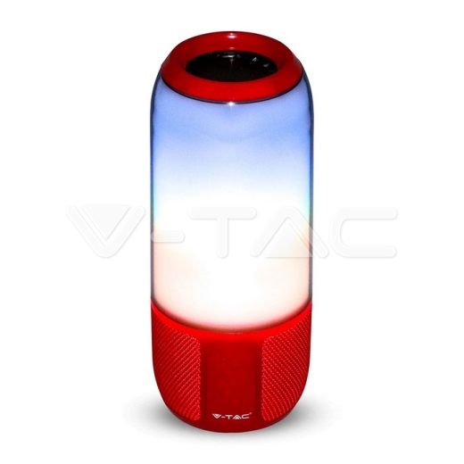 2*3W LED Table Lamp Speaker USB & TF Card Slot Red - 2