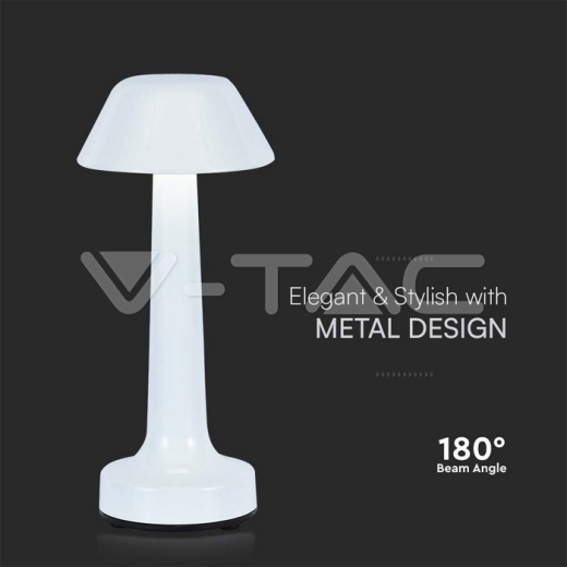 Lámpara de Mesa LED 1W (D100*230) 3IN1 Cuerpo Blanco - 2