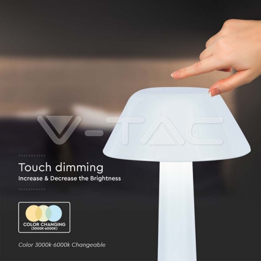 Lámpara de Mesa LED 1W (D100*230) 3IN1 Cuerpo Blanco - 3