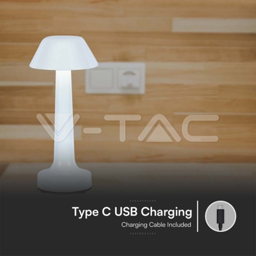 Lámpara de Mesa LED 1W (D100*230) 3IN1 Cuerpo Blanco - 4