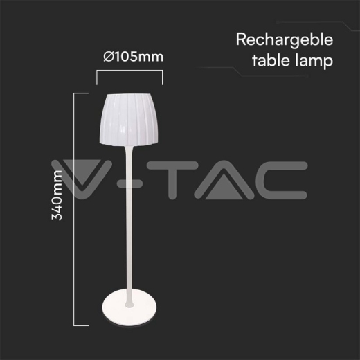 Lámpara de Mesa LED 2.7W 3 en 1 Blanco - 2