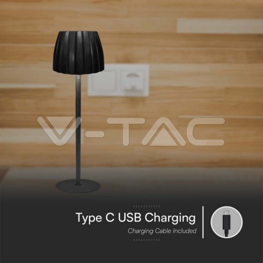 Lámpara de Mesa LED 2.7W 3 en 1 Negra - 6