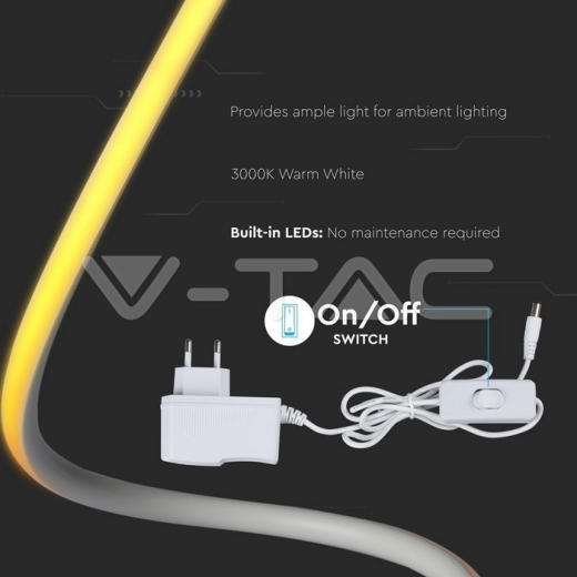 Lámpara de mesa de diseño LED de 20W con cable de enchufe de la UE + interruptor blanco 3000K - 5