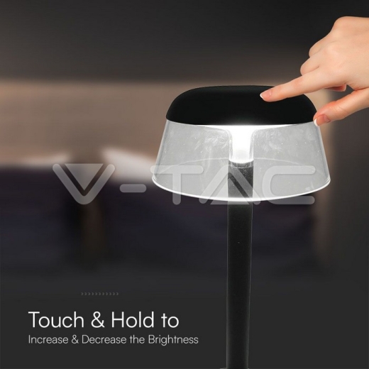 Lámpara de mesa LED de 2 W (130 x 285), 3 en 1, regulable, cuerpo negro - 3