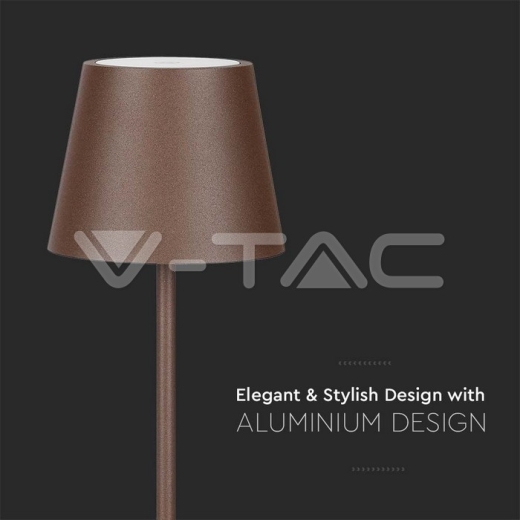 Lámpara de mesa LED 2W (Batería 4400mA) IP54 Corten 3000K - 6