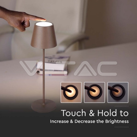 Lámpara de mesa LED 2W (Batería 4400mA) IP54 Corten 3000K - 8