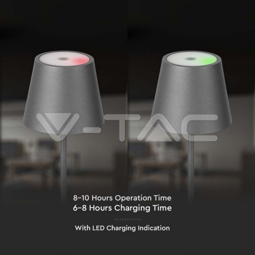 2W LED Table Lamp (4400mA Battery) IP54 Green Body 3000K - 10