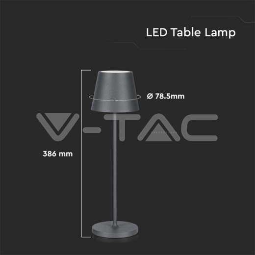 2W LED Table Lamp (4400mA Battery) IP54 Green Body 3000K - 12