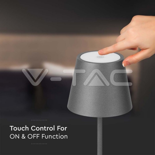 2W LED Table Lamp (4400mA Battery) IP54 Green Body 3000K - 7