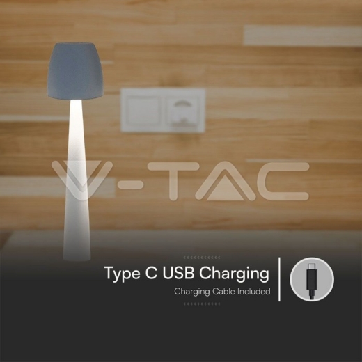 2W LED Table Lamp (80x370) 3in1 Dimmable White Body - 4