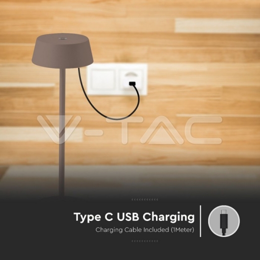 2W LED Table Lamp Corten Body 3000K IP54 - 4