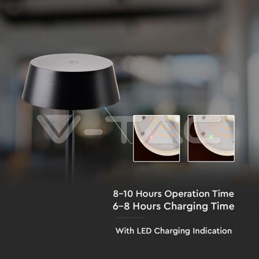 2W Table Lamp Black Body IP54 3000K - 5