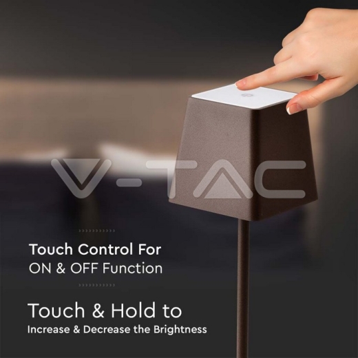 Lámpara de mesa 2W IP54 Marrón 3000K - 4