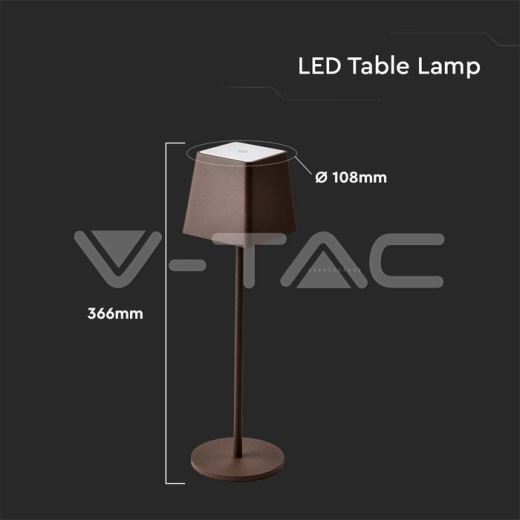 Lámpara de mesa 2W IP54 Marrón 3000K - 7