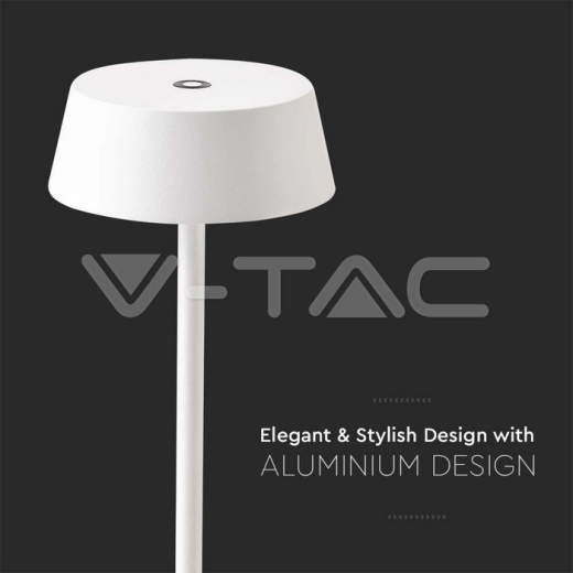 Lámpara de mesa LED 2W IP54 cuerpo blanco 3000K - 2